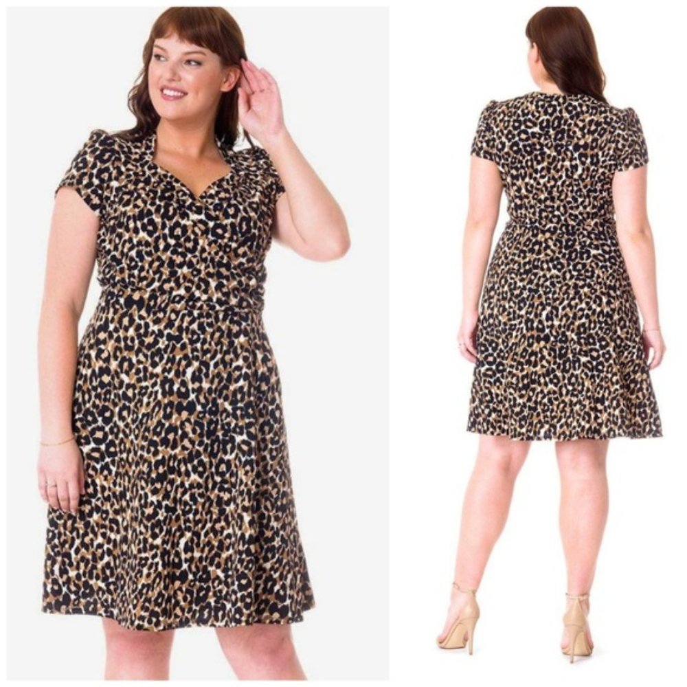 NWOT Leota Sweetheart Dress in Leopard S - Picture 7 of 7